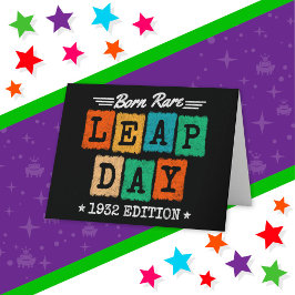 Leap Year 1932 Geboren Selten 1932 Leap Day Geburt Karte