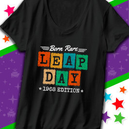 Leap Year 1968 Geboren Selten 1968 Leap Day Geburt T-Shirt