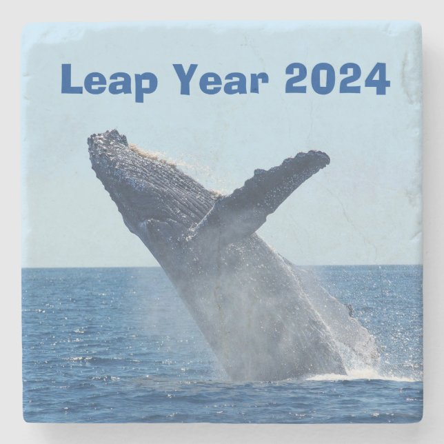 Leap Year 2024 Steinuntersetzer (Vorderseite)
