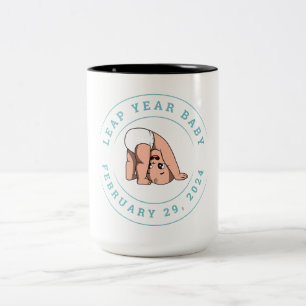 Leap Year Baby 2024 Zweifarbige Tasse