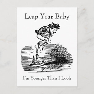 Leap Year Baby Postkarte