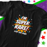 Leap Year Birthday 29. Leap Day Geburtstag T-Shirt<br><div class="desc">Dieses lustige Leap Day Geburtstagsdesign ist der perfekte Weg, um am 29.02. geborene Sprünge zu feiern, um ihre Superkraft zu feiern, ein ewig junges Spieß-Baby zu sein! Ideal für ein Schaltjahr Geburtstagsfeier und auch für Ihren nicht-Schaltjahr Geburtstag! Features 'Ich bin Super Rare! - Leap Day Baby's lustige Sprung Jahr Geburtstagsmeme...</div>