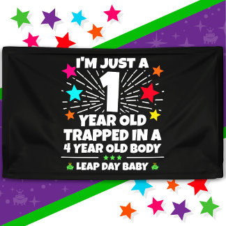 Leap Year Birthday Party 4 Geburtstagsparty Leap D Banner