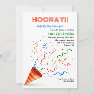 Leap Year Celebration Einladung