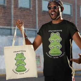 Leap Year Forever Young 3 Frogs Feb 29 Celebration Tragetasche