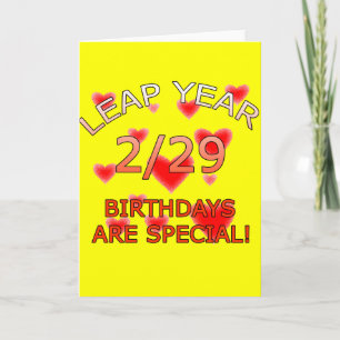 Leap Year Geburtstage sind besonders! Karte