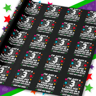 Leap Year Geburtstagsparty 12. Geburtstag Leap Day Geschenkpapier