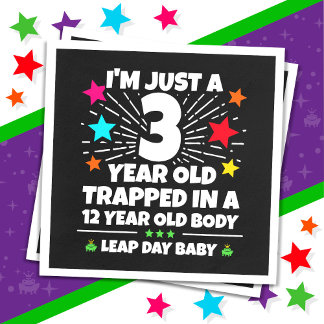 Leap Year Geburtstagsparty 12. Geburtstag Leap Day Serviette