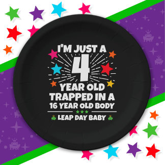 Leap Year Geburtstagsparty 16. Geburtstag Leap Day Pappteller