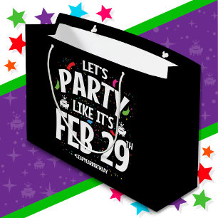 Leap Year Geburtstagsparty Feb 29. Leap Day Große Geschenktüte