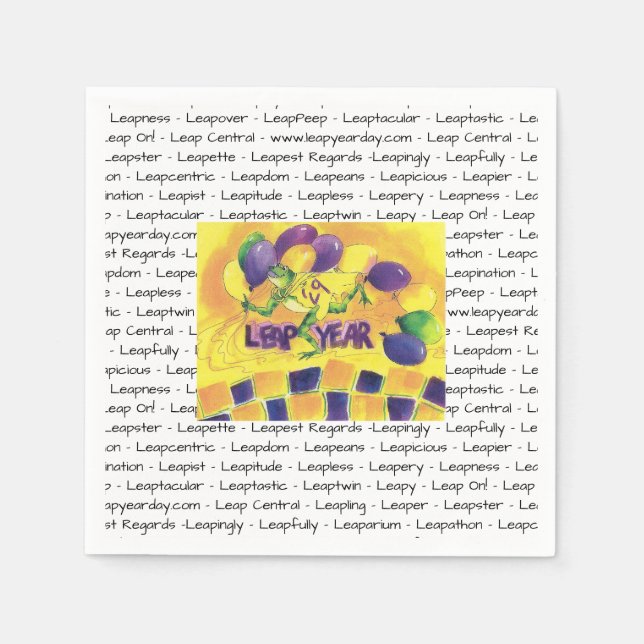 Leap Year Party Napkins Serviette (Vorderseite)