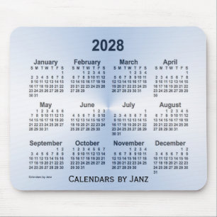 Leap Year White Calendar von Janz Mouse Pad Mousepad