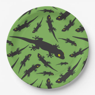 Leapard Reptile Bright Green Gecko Pappteller