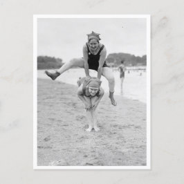Leapfrog am Strand Postkarte