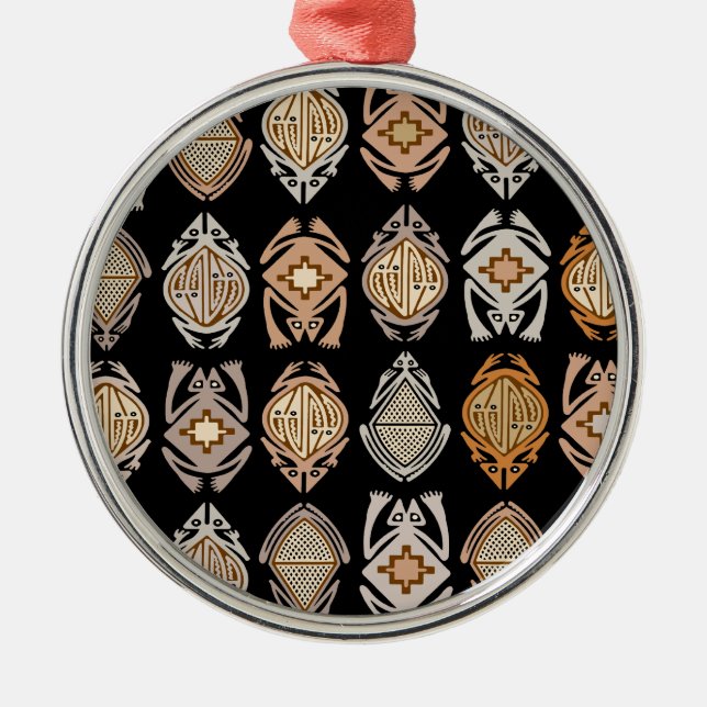 Leapin-Frösche Ornament Aus Metall (Vorne)