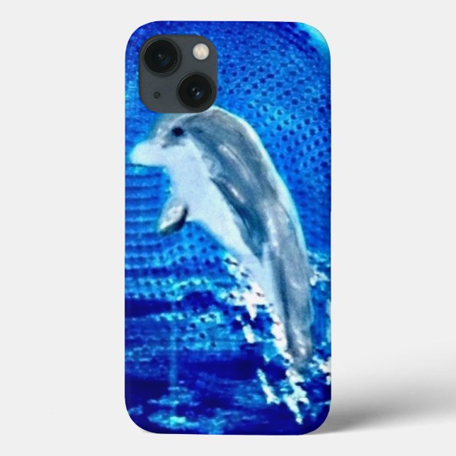 Leaping Dolphin Sea Animal Blue Case-Mate iPhone Hülle (Rückseite)
