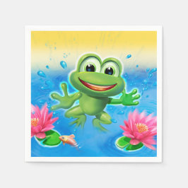 Leaping Frog Party Serviette