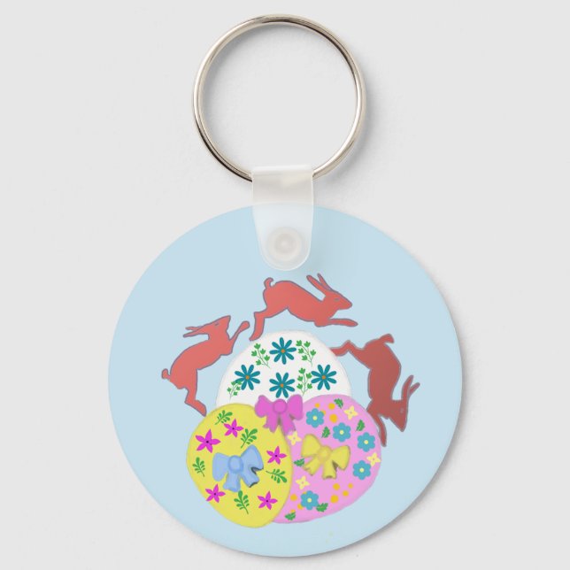 Leaping Hares  Schlüsselanhänger (Vorderseite)