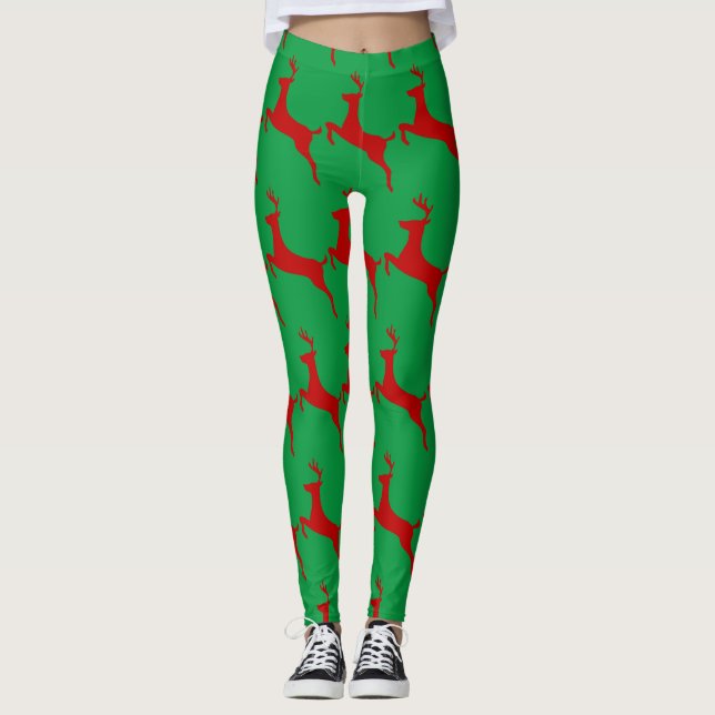 Leaping Red Deer Thunder_Cove Leggings (Vorderseite)