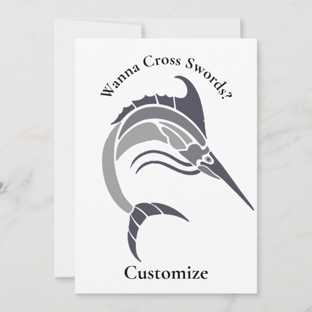 Leaping Schwertfisch Thunder_Cove Einladung (Vorderseite)