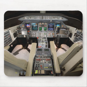 Lear Jet Cockpit Mousepad