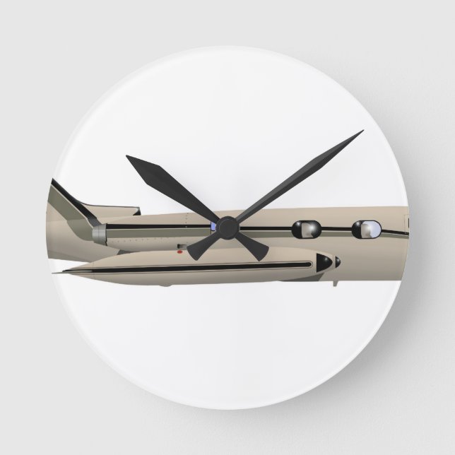 Learjet 23 runde wanduhr (Vorderseite)