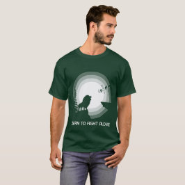 Learn to Fight Alone – Lion Under Moonlight T-Shirt