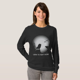 Learn to Fight Alone – Lion Under Moonlight T-Shirt