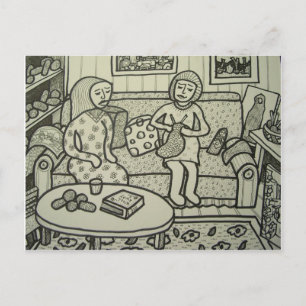 Learn to Knit bt Piliero Postkarte