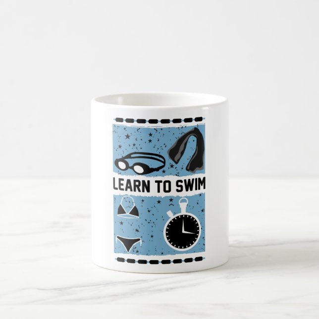 Learn to Swim with This Lovely design Kaffeetasse (Mittel)