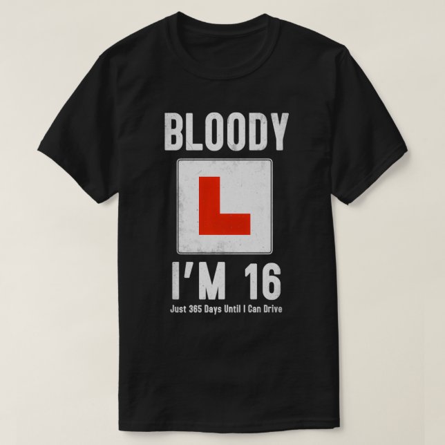 Learner Driver 16th Birthday Im 16 Today & Driving T-Shirt (Design vorne)