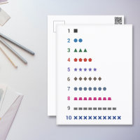 Learning Count bis 10 geometrische Formen Postcard