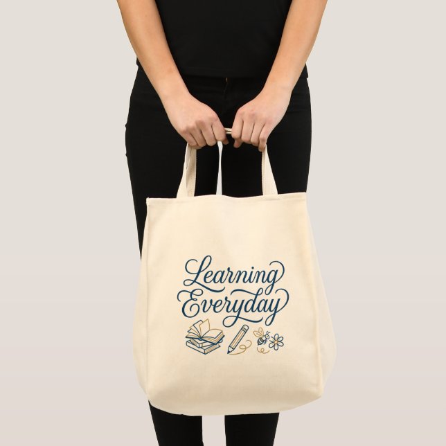 Learning Everyday inspiration gift for teachers  Tragetasche (Vorderseite (Produkt))