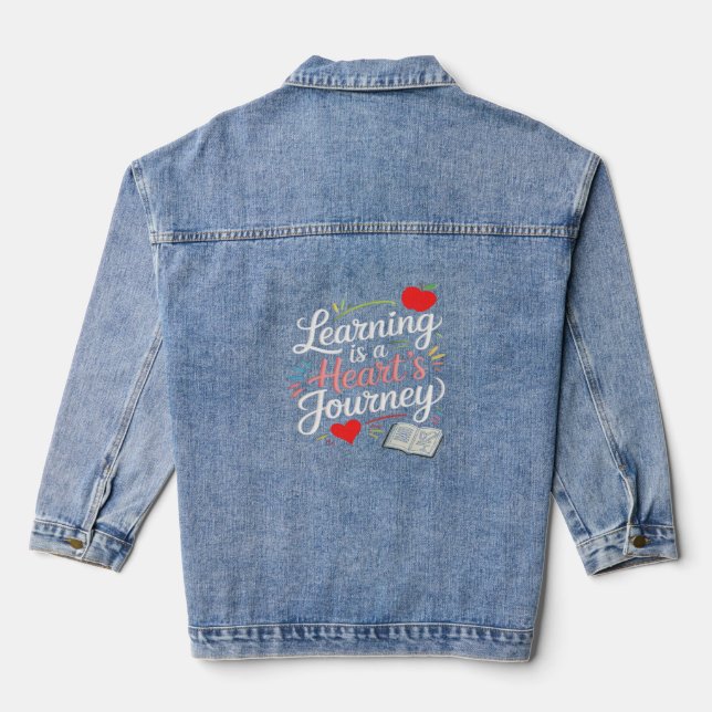 Learning is a heart's journey jeansjacke (Rückseite)