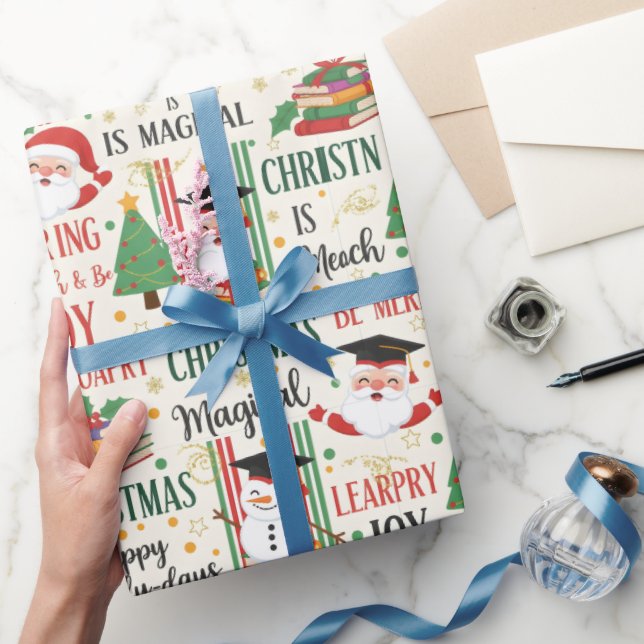 "Learning is Magical" Christmas Geschenkpapier (Schenken)