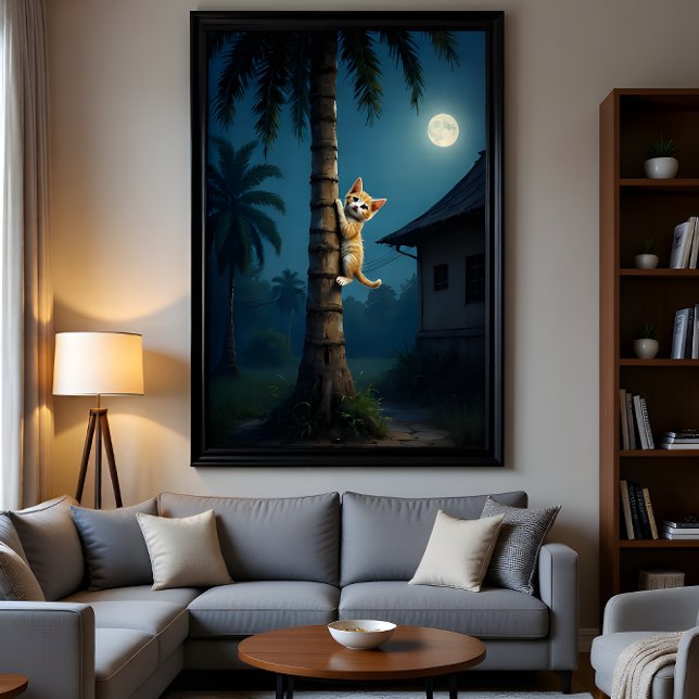 Learning to Climb – Cute Cat Moment Poster (Von Creator hochgeladen)