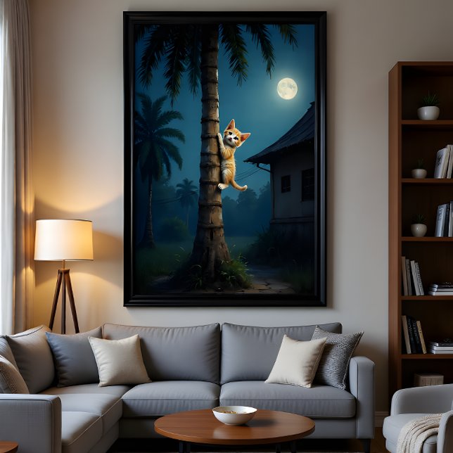 Learning to Climb – Cute Cat Moment Poster (Von Creator hochgeladen)