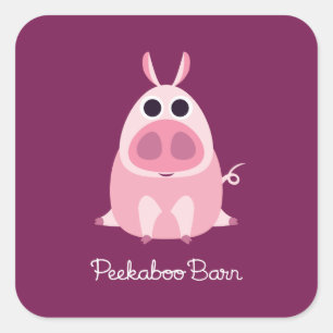 Leary the Pig Quadratischer Aufkleber