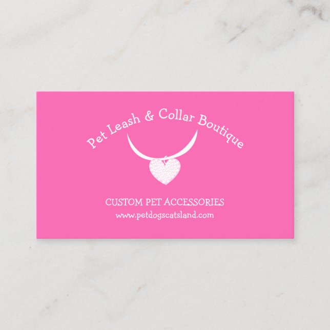 Leash Collar für Heimtierzubehör Visitenkarte (Vorderseite)
