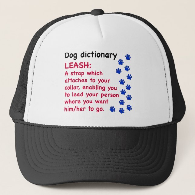 Leash - Hundewörterbuch Truckerkappe (Vorderseite)