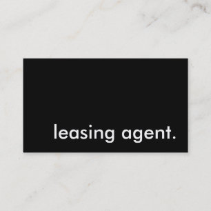 Leasing-Agent. Visitenkarte