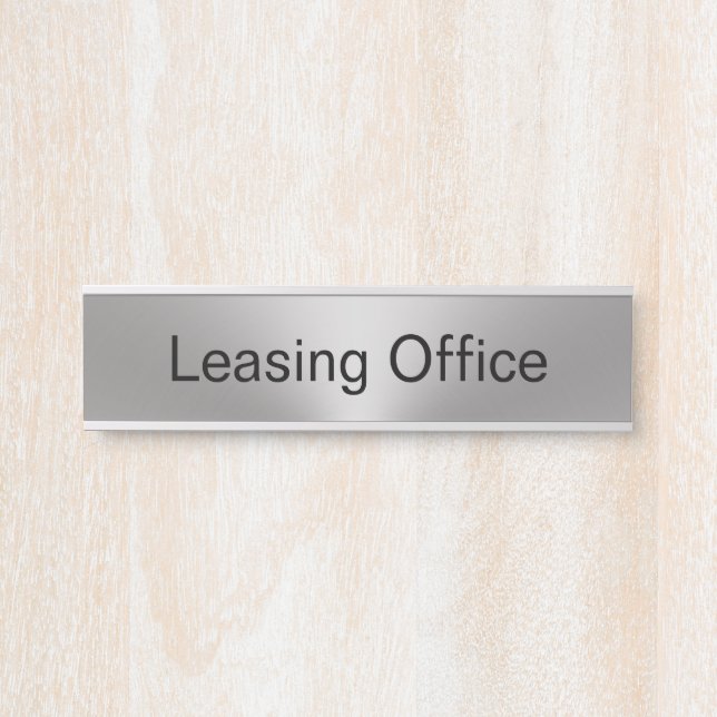 Leasing von Office-Imitaten - Vorlage für Silber u Türschild (Vorderseite )