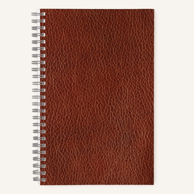 Leather 5.5" x 8.5" Spiralbuchse Notizbuch (Vorderseite)