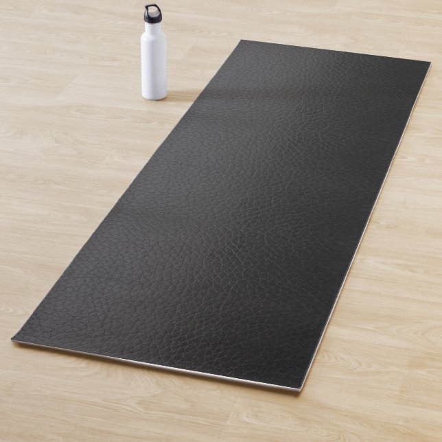 Leather aus schwarzem Imitat Yogamatte (Beispiel)