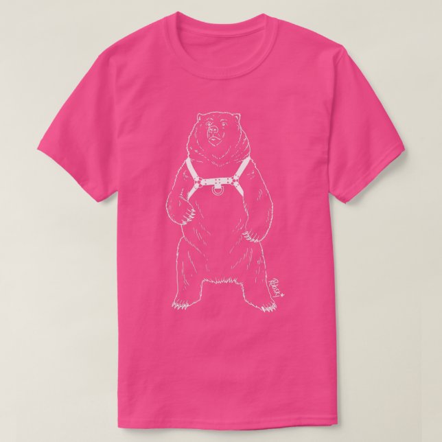 Leather Bear White lines T-Shirt (Design vorne)