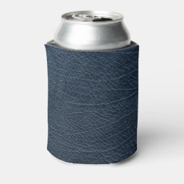 Leather Blue Tartan Fabric Crocodile Skin Dosenkühler