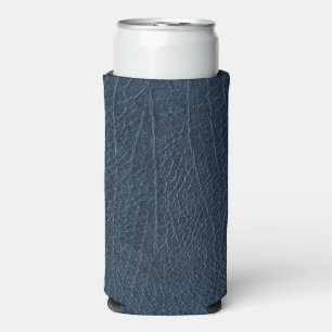 Leather Blue Tartan Fabric Crocodile Skin Selters Dosenkühler