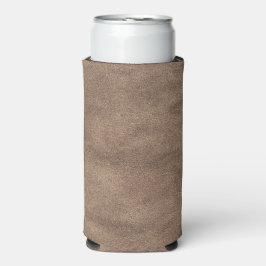 Leather Blue Tartan Fabric Crocodile Skin Selters Dosenkühler