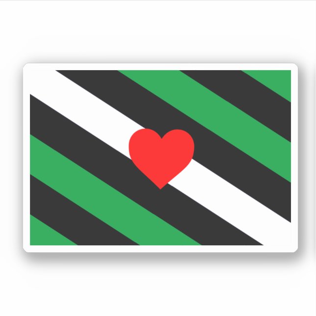 Leather Boi Pride Flag Aufkleber (Vorderseite)