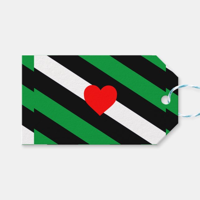 Leather Boi Pride Flag Geschenkanhänger (Vorderseite (Horizontal))